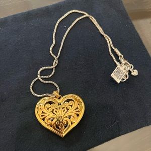 4-piece set!! NWT Brighton Roccoco Heart 2-Tone —Necklace, Bracelet, Earrings